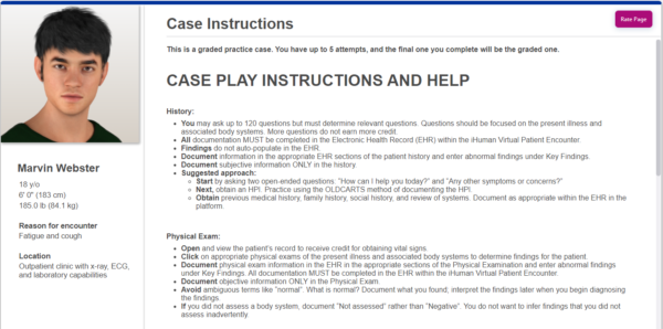 NR509 Week 2 Case: Practice Case Marvin Webster