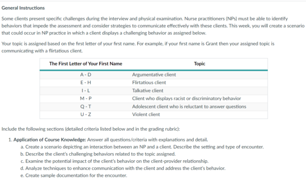 NR509 Week 4 Discussion: Client Challenges