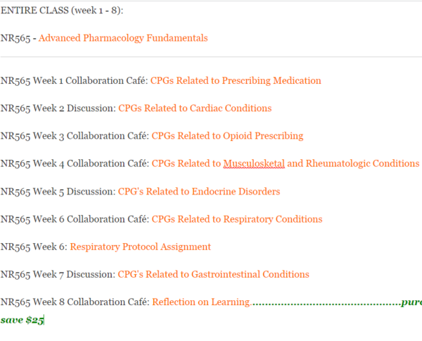 NR565 - Advanced Pharmacology Fundamentals