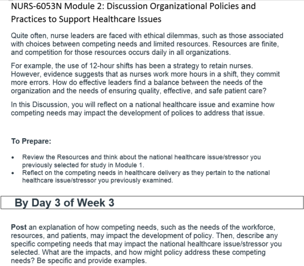Organizational Policies and Practices to Support Healthcare Issues